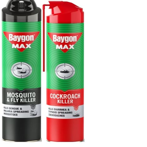 Baygon Mosquito and Cockroach Killer Spray - 625 Ml each MRP - 680/- Offer Price - 640/- Cockroach Killer, Spray