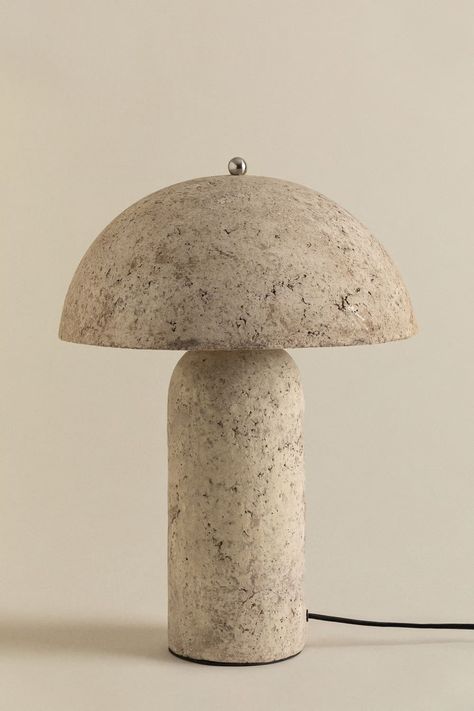 House Portugal, Lamps Ideas, Deco House, Christmas Lamp, Concrete Lamp, Retro Minimalist, Mushroom Lamp, Papel Mache, Ceramic Lamp