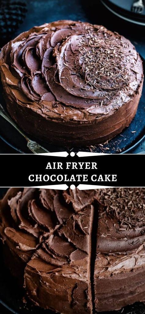 Chocolate Cake In Air Fryer, Air Fryer Chocolate Cake Recipes, Airfryer Chocolate Cake, Air Fryer Cakes Healthy, Airfry Cake Recipes, Air Fryer Chocolate Cake, Ninja Foodi Cake Recipes, Air Fryer Cake Recipes Easy, Airfryer Cake