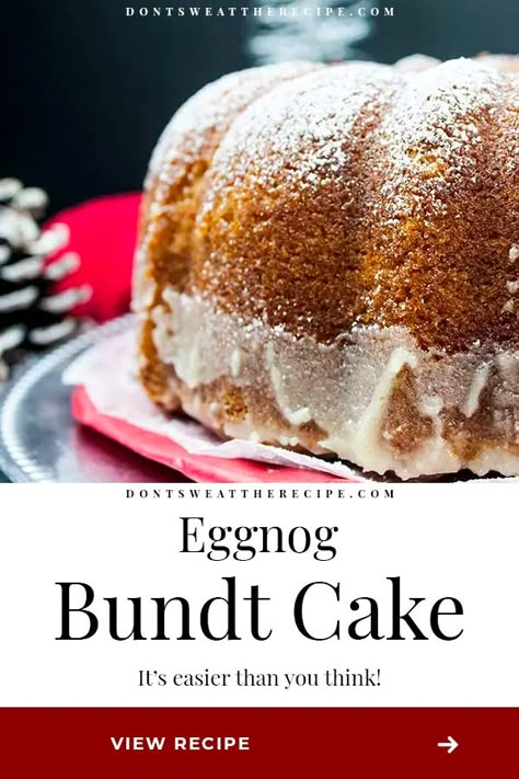 Egg Nog Bundt Cake Recipe, Christmas Bundt Cake Recipes, Eggnog Bundt Cake, Eggnog Cake Recipe, Christmas Party Finger Foods, Eggnog Glaze, Eggnog Dessert, Christmas Bundt Cake, Mother Thyme