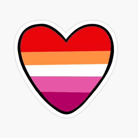 Lesbian Stickers, Pride Heart, Lesbian Pride Flag, Pride Stickers, Png Icons, Sticker Cute, Cute Heart, Heart Stickers, Lgbtq Pride