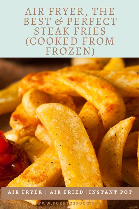 Cook Frozen Steak, Air Fryer Recipes Chips, Air Fryer Recipes Low Carb, Air Fryer French Fries, Air Fryer Recipes Snacks, Frozen Steak, Air Fryer Steak, Frozen French Fries, Air Fried Food