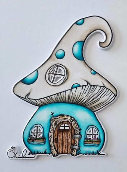 Gnome Home Drawing, Fairy Home Illustration, Whimsical Art Paintings Fairies, Fairy Home Drawing, Mushroom Houses Drawings, Mushroom House Drawing Fairies, Gnome House Drawing, Fairy Houses Drawing, Mushroom House Sketch