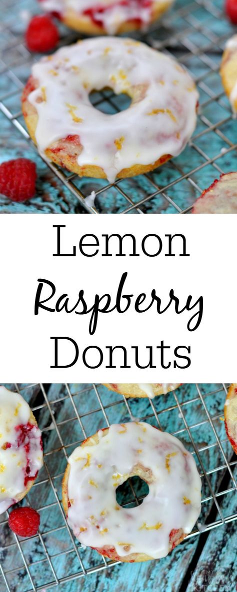 Lemon And Raspberry, Suburban Kitchen, Homemade Donuts Recipe, Baked Donut Recipes, Raspberry Muffins, Donut Recipe, Donuts Recipe, Raspberry Recipes, Summer Baking