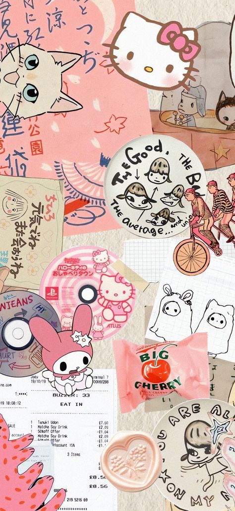 Board Collage, Random Wallpaper, Future Wallpaper, Aesthetic Wallpaper Iphone, Cocoppa Wallpaper, Hello Kitty Characters, Collage Phone Case, Iphone Wallpaper Themes, Cute Patterns Wallpaper