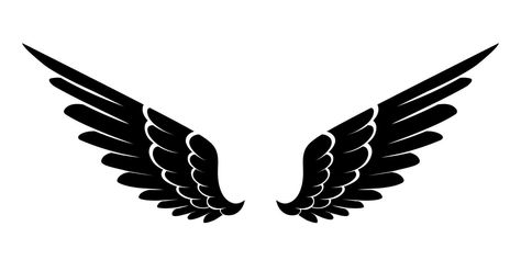 Angel Wings Logo, Wing Vector, Angel Vector, Drawing Scenery, Angels Logo, Vector Silhouette, Wings Logo, Free Logo, Art Logo