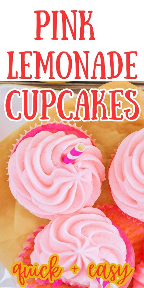 These easy pink lemonade cupcakes with cake mix are a fun easy cupcake recipe to try. This moist cupcake recipe uses cake mix and homemade buttercream. These fun pink lemonade cupcakes with pink lemonade frosting are perfect for a pink lemonade party, birthdays and more. Cake Mix Cupcakes, Lemonade Birthday Party Ideas, Pink Lemonade Baby Shower Ideas . Pink Lemonade Baby Shower Ideas, Lemonade Birthday Party Ideas, Birthday Party Ideas Pink, Lemonade Frosting, Pink Lemonade Frosting, Moist Cupcake Recipes, Easy Cupcake Recipe, Lemonade Birthday Party, Pink Lemonade Cake