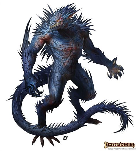 ArtStation - Paizo's Pathfinder Bestiary 2020 Contributions, Dave Melvin Demon Ideas, Dnd Board, Fantasy Demon, Beast Creature, Dnd Stuff, Dnd Monsters, Fantasy Beasts, Monster Concept Art, Demon Art