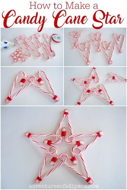 How to Make a Candy Cane Star Tree Topper Diy Star Tree Topper How To Make, Candy Cane Snowflake, Candy Cane Crafts Diy, Candy Cane Tree Topper, Diy Christmas Star Topper, Diy Star Tree Topper, Tree Topper Diy, Christmas Star Crafts, Star Crafts