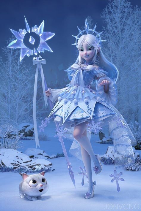 Snow Costume Winter, Ice Queen Illustration, Snow Fairy Art, Christmas Outfit Drawings, Winter Fairy Outfit, Winter Fairy Art, Snow Fairy Costume, Winter Character Design, Snow Princess Costume