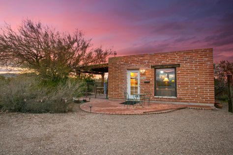 3861(2) N Silverbell Road, Tucson, AZ Tiny Brick House, Tiny Homes For Sale, Tiny House Talk, Cottage Retreat, Tiny Apartments, Tiny Cottage, Brick Walls, Tiny Houses For Sale, Small Houses