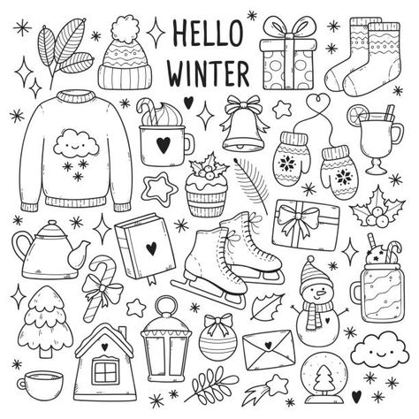 92,676 Doodles Christmas Illustrations & Clip Art - iStock Christmas Doodles Ideas, Bullet Journal Easy, Doodles Christmas, Journal Easy, Autumn Doodles, Doodle Christmas, Bujo Doodles, Arte Doodle, Easy Doodle