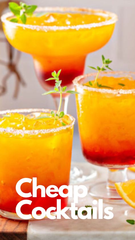 Cheap Cocktails Single Serve Cocktails, Cheap Cocktail Recipes, Cheap Cocktails, Best Mixed Drinks, Strong Cocktails, Pitcher Drinks, Light Cocktails, Fun Drinks Alcohol, Pretty Cocktails