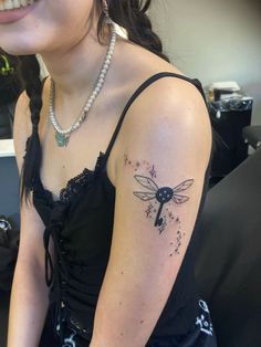 Coraline Back Tattoo, Coraline Moon Tattoo, Dainty Coraline Tattoo, Cute Edgy Tattoos, Dainty Gothic Tattoo, Coraline Dragonfly Tattoo, Matching Coraline Tattoos, Whimsical Goth Tattoo, Coralline Tattoos Ideas