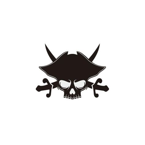 Pirate skull logo. head of skeleton and sabers. pirate symbol. Vector illustration Pirates Symbols, Pirate Vector, Pirates Logo Design, Pirates Logo, Pirate Logo Design, Pirate Icon, Skeleton Logo, Pirate Logo, Pirate Symbols