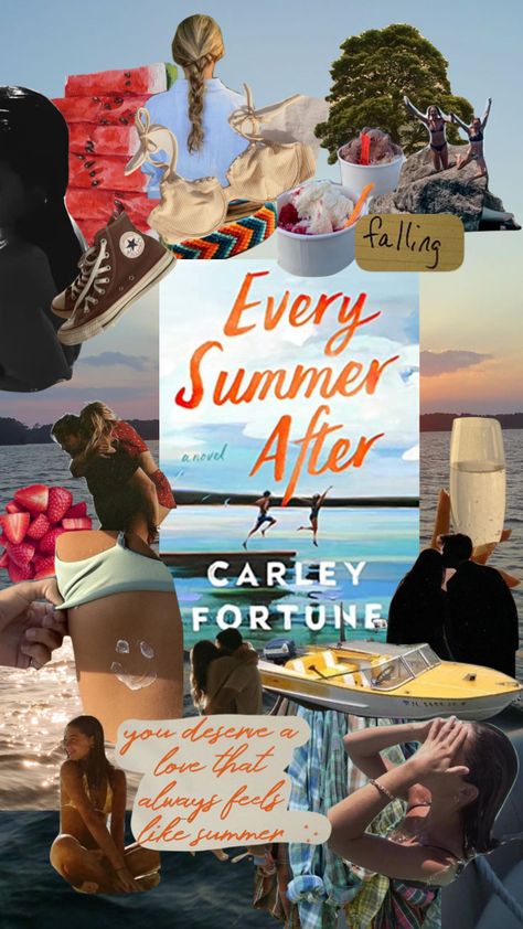 Every Summer After #everysummerafter #books #book #summerbook #bookaesthetic #collage #summer #aesthetic Ever Summer After Book, Bookish Summer Aesthetic, Same Time Next Summer Book, Every Summer After Fanart, One Italian Summer Book Aesthetic, Every Summer After, Every Summer After Aesthetic, Book Collage Aesthetic, Every Summer After Book Aesthetic