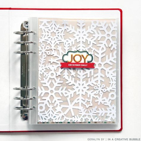 In a Creative Bubble December Daily Cover Page, One Day In December Book, December Daily Ideas, December Daily Pocket Pages, December Daily Title Page, December Daily Ideas Inspiration, Scrap Crafts, December Days, December Daily Scrapbooking