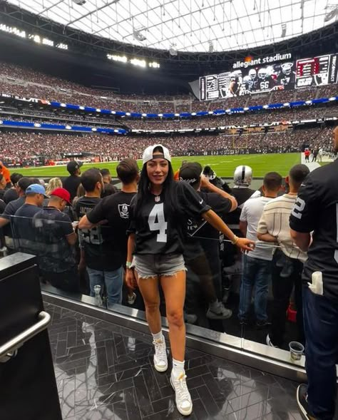 Cute Raiders Game Outfits, Raider Outfits For Women, Las Vegas Raiders Outfit Women, Raider Game Outfit Women, Raiders Football Game Outfit, Raiders Game Outfit Women, Raiders Outfits For Women, Raiders Outfit, Football Game Outfits For Women