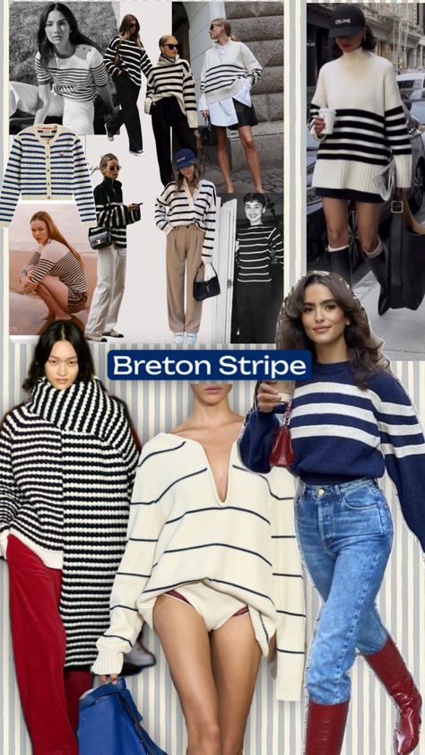 Classical Breton Stripes Edit Trends 2025, Breton Stripes, Fall Fashion Trends, Fall Fashion, Autumn Fashion, Stripes, Fashion Trends