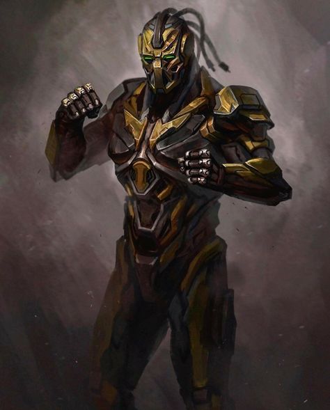 Cyrax By George Vostrikov Ninja Armor, Chinese Dragon Drawing, Saga Art, Geek Art, Black Panther Marvel, Superhero Design, Armor Concept, Comic Heroes, Street Fighter