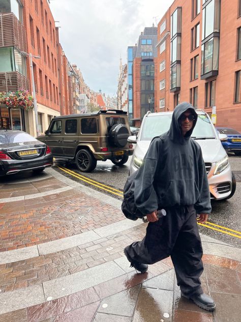 Yeezy Dove Hoodie Outfit, Balenciaga Style Outfits, Yeezy X Gap X Balenciaga, Yeezy Dove Hoodie, Yeezy Hoodie Outfit, Yeezy Gap Balenciaga Hoodie, Big Boots Outfit Aesthetic, Yeezy Gap Hoodie Outfit, Balenciaga Aesthetic Outfit