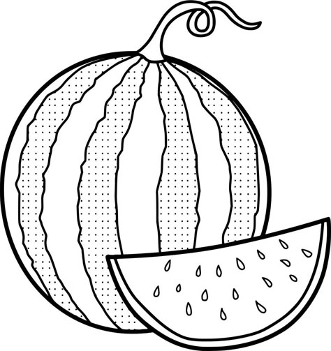 Watermelon Coloring Pages - Best Coloring Pages For Kids Melon Drawing, Watermelon Outline, Watermelon Video, Watermelon Coloring Page, Drawing Watermelon, Watermelon Coloring, Melon Water, Watermelon Printable, Watermelon Pictures