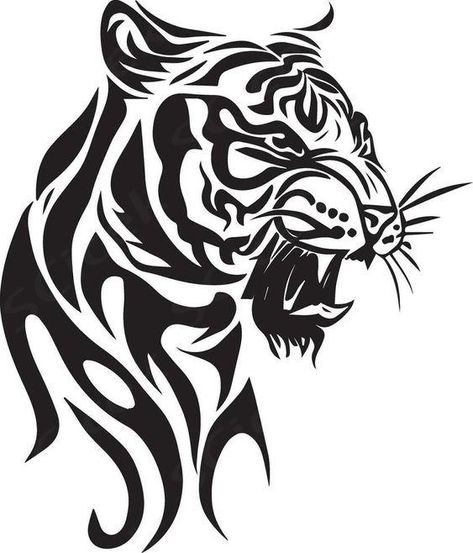 Roar tiger vector tattoo illustration, illustration, #tattoo, #vector, #Ad Tiger Face Tattoo Design, Roar Tattoo, Face Tattoo Design, Tiger Face Tattoo, Vector Tattoo, Tiger Vector, Mirror Drawings, Tattoo Vector, Illustration Tattoo