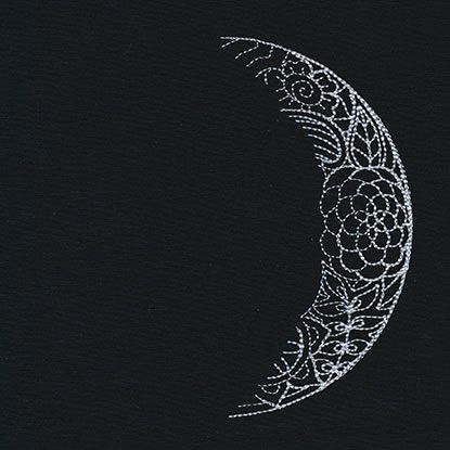 Waxing Crescent Moon Tattoo, Waxing Crescent Moon, Crescent Moon Design, Tattoos Infinity, Sashiko Stitching, Crescent Moon Tattoo, Sashiko Pattern, Urban Threads, Sashiko Embroidery