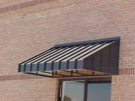 sherwin williams standing seam metal awning HPIZXKF - Decorifusta Window Sunshade Designs, Pre Built Sheds, Metal Garage Kits, Faux Blinds, Wall Mounted Corner Shelves, Aluminum Awnings, Metal Awning, Iron Patio Furniture, Fabric Awning