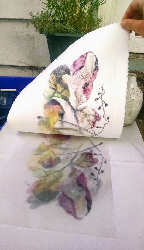 Gouache Tutorial, Flowers Painted, Eco Printing, Art Instructions, Watercolour Tutorials, Monoprint, Watercolor Techniques, Art Plastique, Fabric Art