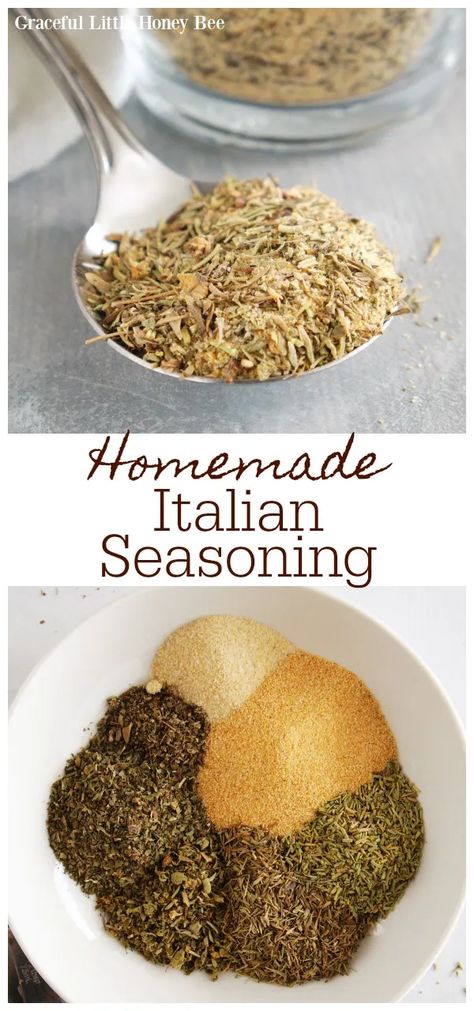 Italian Seasoning Mix, Italian Seasoning Recipe, Homemade Italian Seasoning, Pork Pasta, Cooking Friends, Homemade Pantry, Seasoning Recipe, Condiment Recipes, Baking Basics