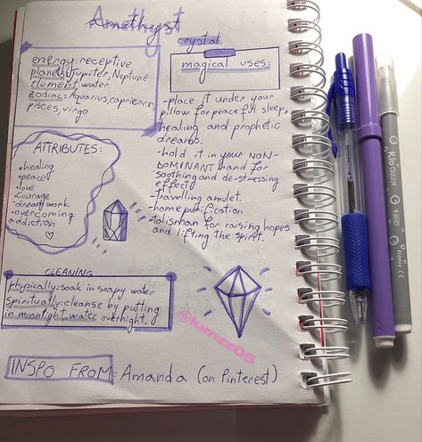 General info, attributes, cleaning and uses of the amethyst. Inspo: Amanda (on pinterest). What crystal should I do next? LYSM 💗🥰 How To Use Amethyst Crystals, Raising Hope, Crystal Uses, How Do You Clean, Witch Spell Book, Wicca Witchcraft, Witch Spell, School Tips, Crystal Wand