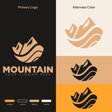 Mountain Logo Design Minimalist, Mining Branding, Mountain Logo Design Ideas, Camping Logo Design Ideas, Mountain Logo Minimalist, Stone Logo Design, Mountain Graphic Design, Logo Design Dance, Cave Logo