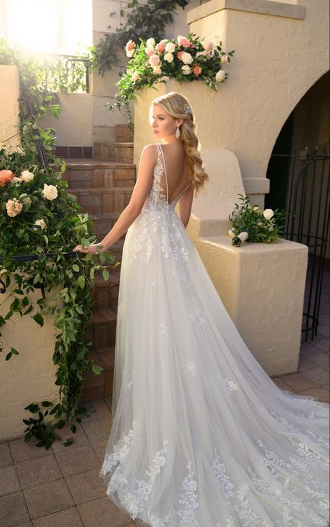 Stella York Bridal, Wedding Dresses Whimsical, Stella York Wedding Dress, Ivory Gown, Stella York, A Wedding Dress, Popular Wedding, A Line Gown, Wedding Dresses Romantic