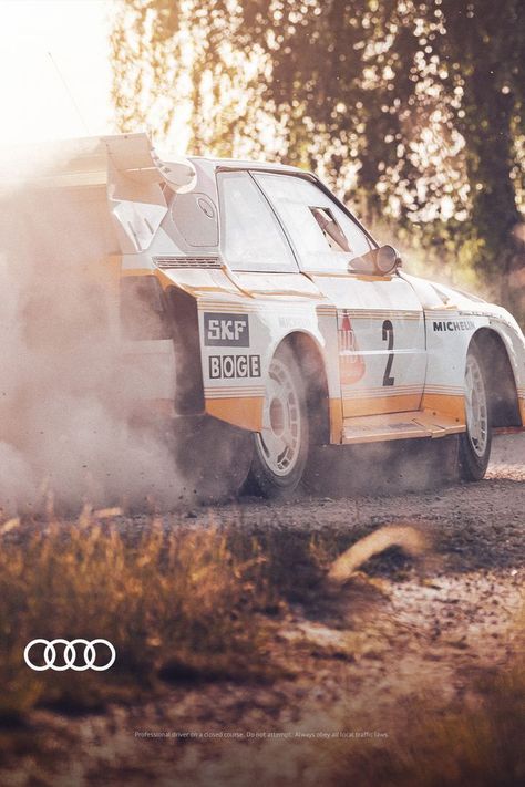 Record breaking, history making, goal setting. Rally Car Design, Rally Car Racing, Vintage Racing Poster, Rally Raid, Racing Posters, Old Race Cars, Rally Racing, Sport Automobile, Audi Sport