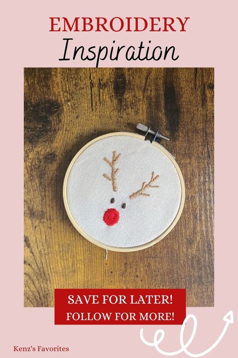 Reindeer face embroidery ring Reindeer Embroidery Design, Rudolph Embroidery, Christmas Reindeer Embroidery, Reindeer Embroidery, Embroidery Patterns Free Templates, Winter Embroidery, Holiday Embroidery, Pillow Embroidery, Clothes Embroidery Diy