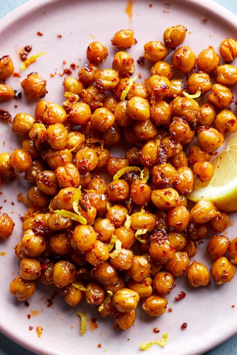 Chickpea Appetizers, Aleppo Pepper Recipes, Lemon Zest Recipes, Crunchy Chickpeas, Aleppo Pepper, Chickpea Recipes, Nyt Cooking, Vegan Thanksgiving, Thanksgiving Appetizers