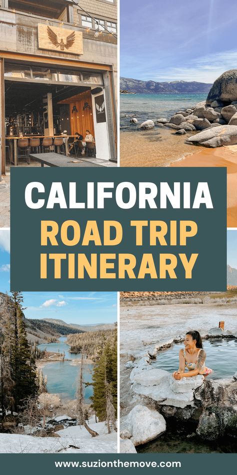 Ready for an epic California road trip? This guide shares the best places to visit and how to make the most of your journey. — california road trip itinerary | california road trip stops | california road trip aesthetic | california places to visit | where to visit california California Trip Itinerary, Southern California Road Trip, California Places To Visit, California Road Trip Itinerary, Road Trip Stops, Road Trip Aesthetic, Aesthetic California, California Roadtrip, Lakes In California