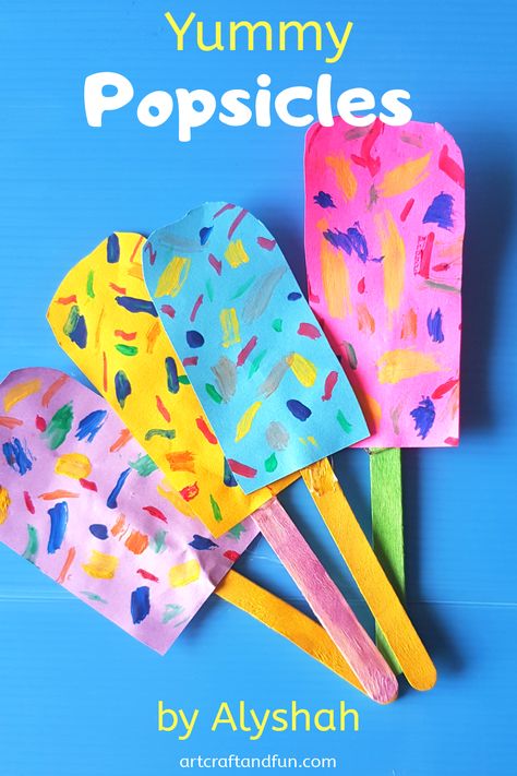 Popsicle craft for kids | food crafts for kids Food Crafts For Kids, Popsicle Craft, Kids Food Crafts, Summer Preschool Crafts, Summer Arts And Crafts, Popsicle Crafts, Summer Preschool, Summer Crafts For Kids, Diy Gifts For Kids