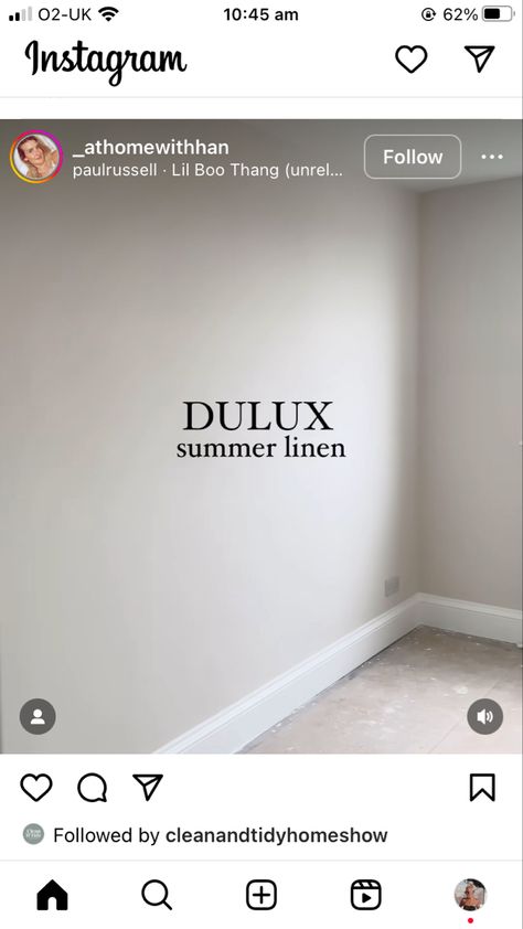 Summer Linen Dulux Paint Living Room, Dulux Summer Linen Living Room, Small Room Wall Color, Summer Linen Dulux Paint, Lounge Paint Colours, Dulux Summer Linen, Dulux Paint Colours, House Renovation Design, Room Wall Colors