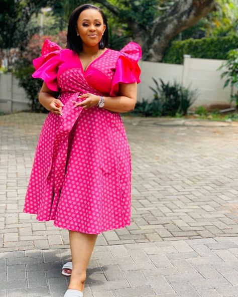 Shweshwe Dresses Shweshwe Dresses Patterns, Shweshwe Designs, Seshweshwe Dresses, Zulu Traditional Wedding Dresses, Sotho Traditional Dresses, Sesotho Traditional Dresses, Seshoeshoe Dresses, African Jumpsuit, South African Traditional Dresses