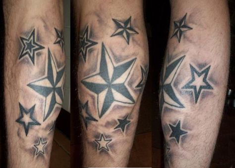 star tattoos for men - Google Search 3 Stars Tattoo, Star Tattoos For Men, Elbow Tattoo, Star Tattoo Designs, Elbow Tattoos, Star Tattoo, Tattoos For Black Skin, Cool Tattoos For Guys, Calf Tattoo