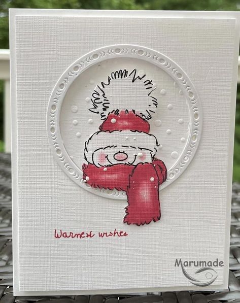 Clean and Simple Card Making | My first Penny Black ‘snowy’ Xmas card this year Winter Cards Handmade, Cas Christmas Cards, Black Christmas Cards, Snowmen Cards, Handcrafted Christmas Cards, Christmas Cards 2017, Homemade Holiday Cards, Snowman Christmas Cards, Penny Black Cards