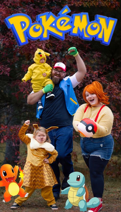 Family Nintendo Costumes, Video Game Family Costumes, Family Costume Pokemon, Naruto Family Costumes, Pokemon Baby Costume, Family Pokemon Costumes Halloween, Pokemon Group Costume, Pokemon Halloween Costume Family, Pokémon Family Costume