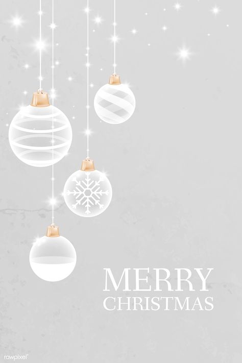 Simple Christmas Wallpaper, About Christmas, Christmas Bauble, Christmas Wallpaper, Gray Background, Simple Christmas, Christmas Christmas, White Christmas, Premium Vector