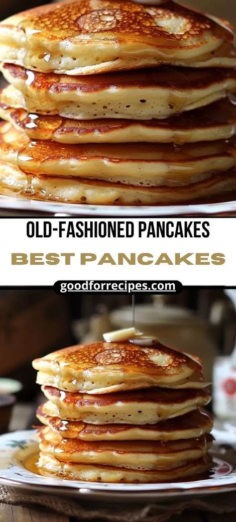 Old-Fashioned Pancakes Recipe Old Fashioned Pancake Recipe, Special Breakfast, Lunch Appetizers, Oatmeal Pancakes, Appetizer Salads, Weekend Brunch, Pasta Salad Recipes, Old Fashion, Breakfast Treats