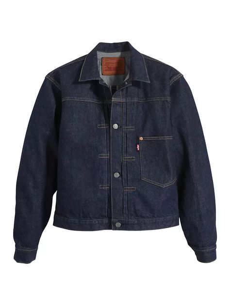 Levi's® X Human Made 506 Trucker Jacket - Dark Wash | Levi's® CA Levis Jean, Levis Jean Jacket, Dark Denim Jacket, Jean Jacket Men, Human Made, Double Denim, Stylish Mens Outfits, Button Jacket, Work Jackets