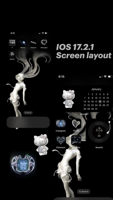 Cybercore dark aesthetic ios phone screen layout Cybercore Phone Layout, Phone Screen Layout, Aesthetic Ios, Screen Layout, Phone Layout, Ios Phone, Phone Themes, Phone Screen, Dark Aesthetic