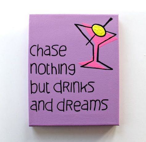 Canvas Painting Ideas Alcohol Drinks, Pooping Dog, Quote On Canvas, College Canvas, Dog Lamp, Drink Cart, Sorority Canvas, Pi Phi, Sorority Crafts