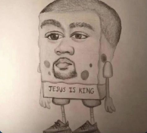 Funny Kanye West, Funny Kanye, Doodles Funny, Jesus Is, Kanye West, Rap, Funny Memes, Doodles, Jesus